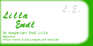 lilla endl business card